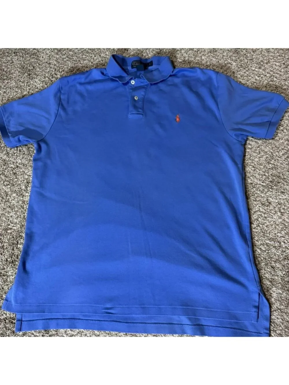 Polo Ralph Lauren Polo Shirt Mens Large Blue Short Sleeve Embroidered Pony Logo